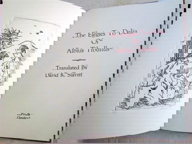 SIGNED LTD EDITION ELEGIES TO DELIA of ALBIUS TIBULLUS translated DAVID SLAVITT