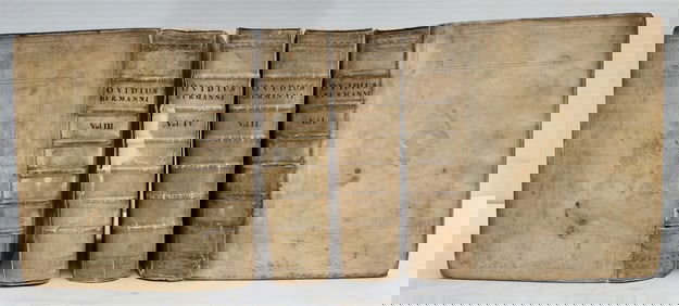 1727 OVID 4 VELLUM BOUND VOLUMES antique Publius Ovidius Naso