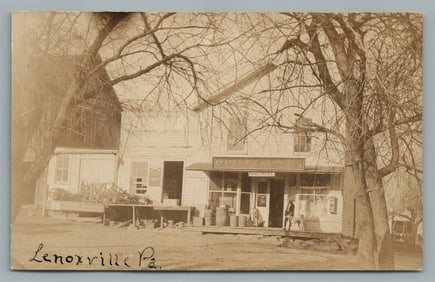 LENOXVILLE PA POST OFFICE ANTIQUE REAL PHOTO POSTCARD RPPC