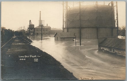 PAINSVILLE OH GAS PLANT ANTIQUE REAL PHOTO POSTCARD RPPC