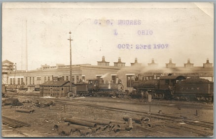 G.O. MOORES COMPANY OH ANTIQUE REAL PHOTO POSTCARD RPPC