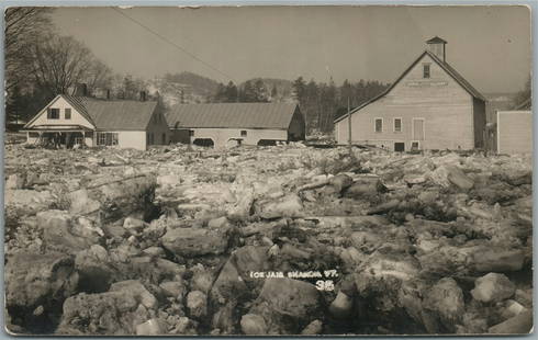 SHARON VT DEERING HARVESTING MACHINERY ICE JAM ANTIQUE REAL PHOTO POSTCARD RPPC: SHARON VT DEERING HARVESTING MACHINERY ICE JAM ANTIQUE REAL PHOTO POSTCARD RPPC