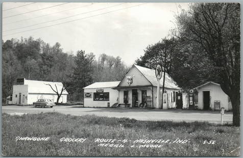 NASHVILLE IN GAS STATION COCA COLA SIGN VINTAGE REAL PHOTO POSTCARD RPPC: NASHVILLE IN GAS STATION COCA COLA SIGN VINTAGE REAL PHOTO POSTCARD RPPC