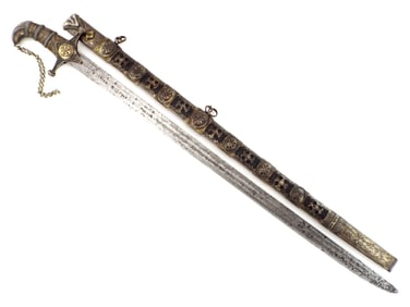 Super Rare Georgian Khevsur Shashka with 17th C. Italian Blade with Presentation