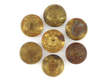 Lot of Imperial Russian Army Uniform Gold Gilded Buttons