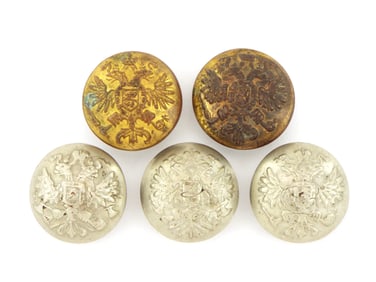 Lot of Imperial Russian Army Uniform Gold Gilded Buttons