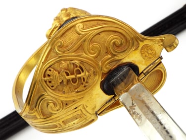 MINT Swedish WWI to WWII Naval Officers Navy Sword by E. Svalling of Eskilstuna.