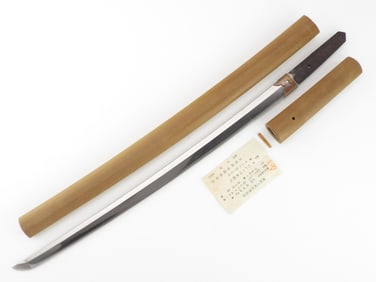 Azuchi-Momoyama Period Samurai  Wakizashi signed MINAMOTO MORIKUNI SAKU