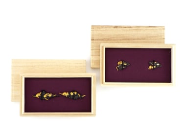 Fabulous Matching Daisho Set of Rat Menuki for Japanese Swords