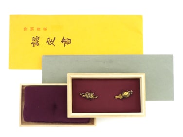 Papered Japanese Hamano School Sword Menuki