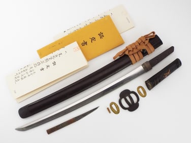 Masashige Signed and Papered Japanese Samurai Wakizashi