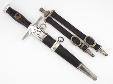 MINT German WWII RLB Leader Dagger 2nd Model with Hangers by KRONECK SOLINGEN