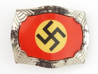 German WWII Small HJ Buckle Marked to Reverse
