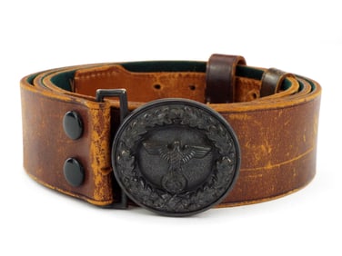 Rare German WWII Forestry Officers Belt and Buckle