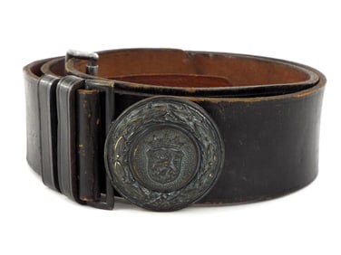 German WWII HESSEN Fire Defence Officers Belt and Buckle