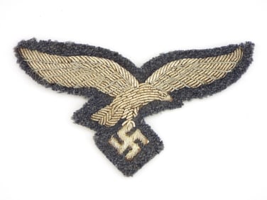 German WWII Luftwaffe Officers Bullion Breast Eagle