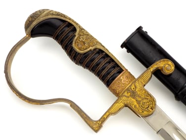 Excellent German WWII Dove Head Officers Sword by WEYERSBERG SOLINGEN