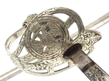 VERY RARE Serbian WWII German Made Officers Sword by ALCOSO SOLINGEN