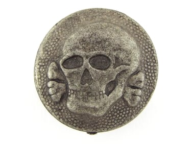 Early German WWII Allgemeine SS Totenkopf Skull Badge for Overseas Caps