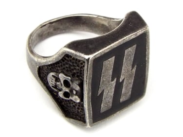 German POST War II Waffen SS Runes Silver Ring