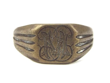 German WWII Monogrammed Cantine Ring