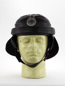 German WWII NSKK Motorcycle Leather Helmet