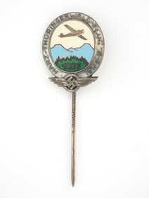 RARE German WWII Flight Competition 1937 Enamel Stick Pin