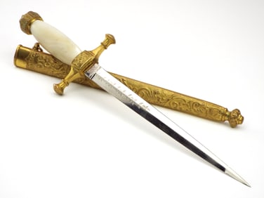 Dutch WWII Naval Officers Navy Dirk. Nice MOP Handle