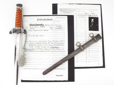 Very Early German WWII Personalized Army Dagger by EICKHORN Solingen