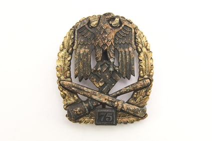 German WWII 75 Engagement General Assault Badge by JFS JOSEF FEIX SÖHNE LÜDENSCHEID.