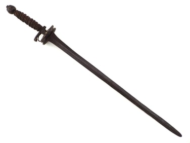 18th C. French Or English Rapier Sword With Chiseled Mounts.