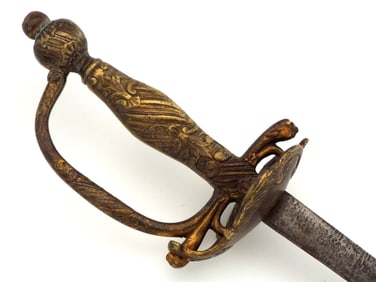 Antique 17th-18th C. Revolutionary War American or English Officer Rapier Sword.