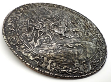 Victorian High Relief Shield in the Style of the Italian Renaissance