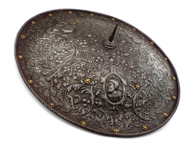 Italian Embossed Shield In The Milanese Renaissance Style