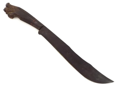 Antique Philippine Moro Warriors Battle Dagger, Powerful Blade.
