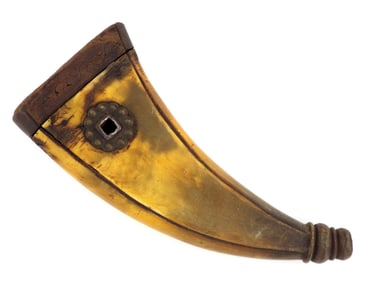 17th C. German Wheelock Carved Powder Flask
