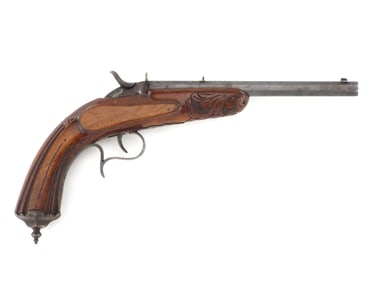 Belgian 19th C. Flobert .22 Single Shot Pistol