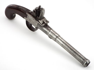 18th century Irish flintlock Queen Anne Box-Lock Turn-Off Pistol