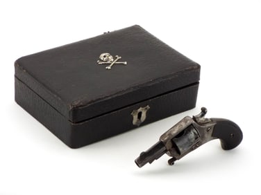 Victorian Memento Mori French Bulldog Pocket Revolver