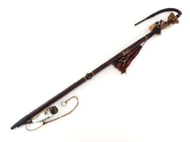 Imperial German WWI Regimental Porcelain and Wood Pipe