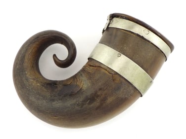 Antique Silver Mounted Scottish Mull Snuff
