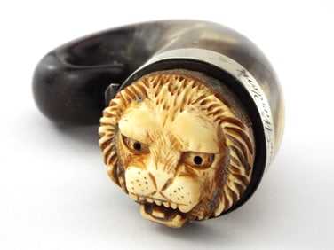 Antique Silver Mounted Scottish Mull Snuff Named