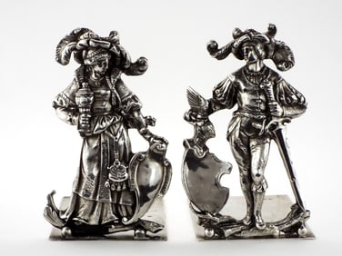 19th C. Sterling Silver Pair Of Book Holders