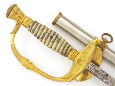 Model 1860 Army Staff and Field Officer Sword with Engraved Blade