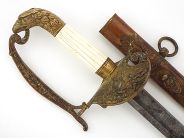 American War of 1812 to Civil War Eagle Head Officer's Sword