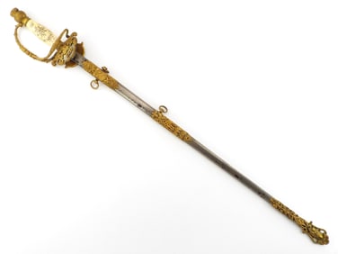 Antique American Civil War Era Masonic Fraternal Presentation Sword