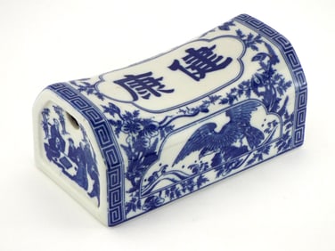 Chinese WELL BEING Porcelain Pillow
