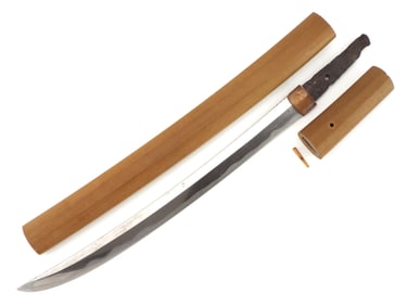 Japanese Samurai Wakizashi Shobu-Zukuri Masamehada Jigane Edo Mumei