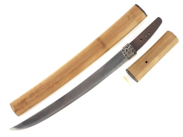 Japanese Samurai Hira Zukuri Shinobi Tanto Mumei Edo Masame Hada Jigane