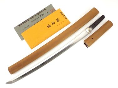 Wazamono Wakizashi Signed BINGO MASASHI Muromachi Bingo Mihara School PAPERED NBTHK